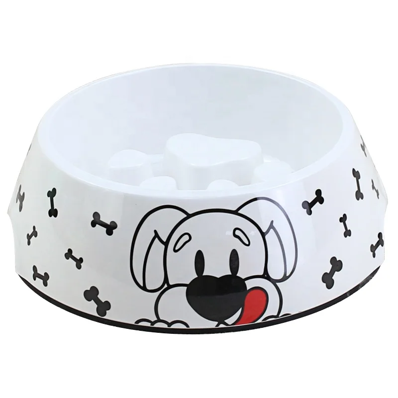 High quality melamine pet slow eating bowl pet bowls for cats and dogs