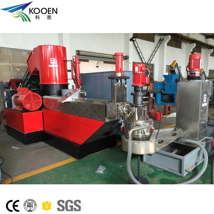 kooen low price PP PE PET film Bottle Waste Recycling Machine pelletizing line included dewatering machine