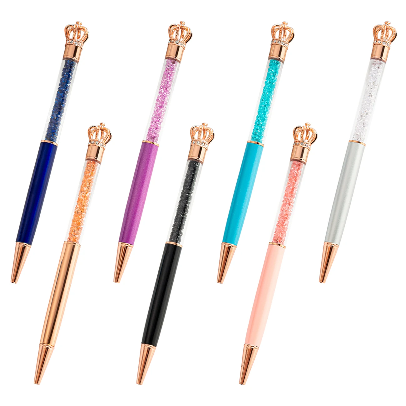 Модная Новая роскошная шариковая ручка с короной, оптовая продажа, милая металлическая шариковая ручка с Королевской короной с индивидуальным логотипом