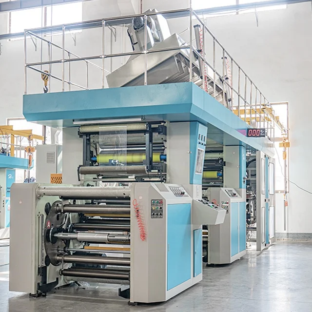 CI Type Central Drum PE Breathable Film Flexo Printing Machine PP PE films roll Flexo Press