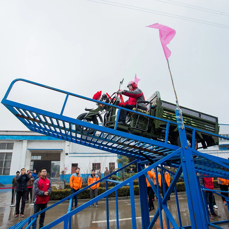 OEM/ODM factory dual water cooled engines rear four tires overload self-unloading gasoline motor motorcycle cargo tricyclel