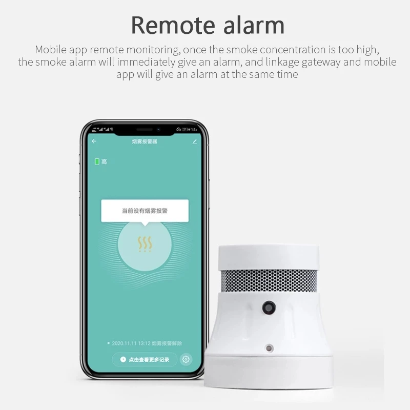 Tuya Zigbee Smart Smoke Detector Home Security Alarm Fire Protection System Sensor Smart Life/tuya App Remote Control
