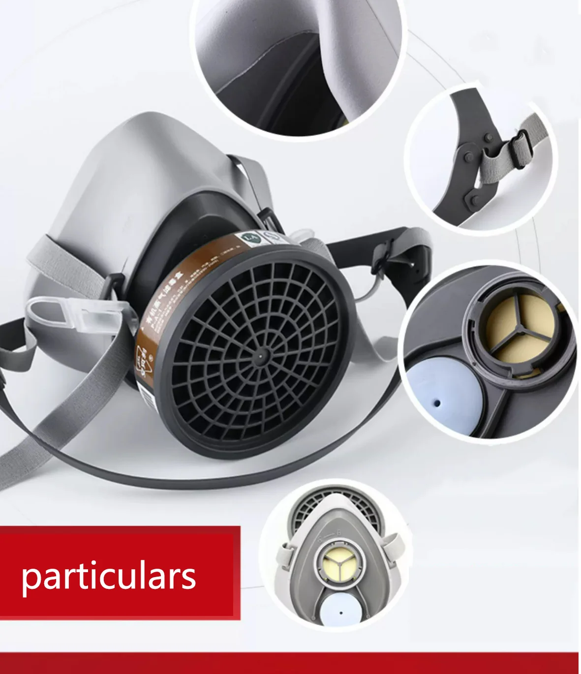 Factory Half Face Gas Mask Chemical Respirator Silicone Silicone Seal Gas Masks For Pesticides