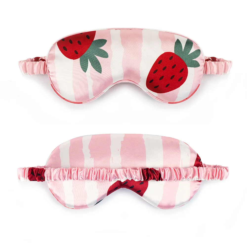 Natural Silk Sleep Mask, Super-Smooth & Soft Eye with Adjustable Strap, Blindfold Perfect Blocks Light, Pressure Free