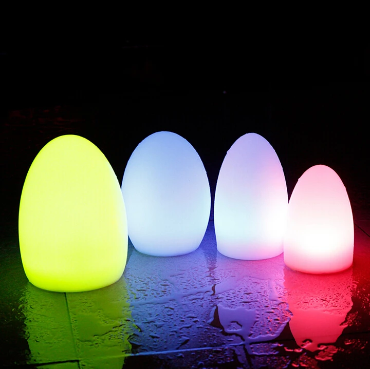 Portable Cordless Led Night Lights Hotel Coffee Tabletop Decorative New Modern Mini Egg Shape Restaurant Led Table Light Lamp