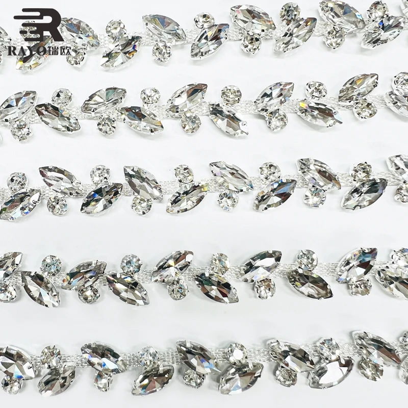 DIY Fashion 10-Yard Strass Trimming with over 100 Designs for Garment Decoration Bags and Necklace Earning Rhinestone Trim