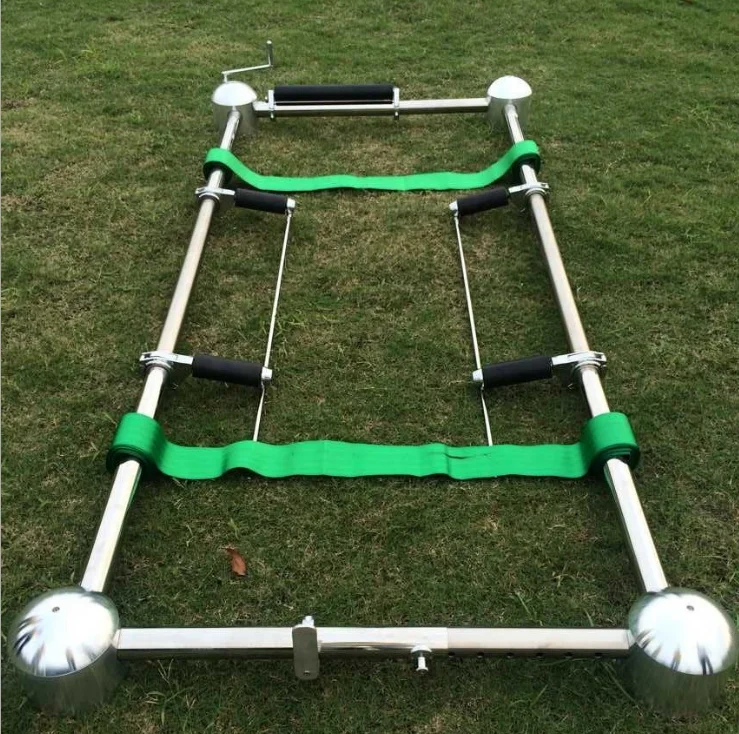 Stainless Steel Funeral Supplies Equipment Casket Lowering Device With Placer Arms