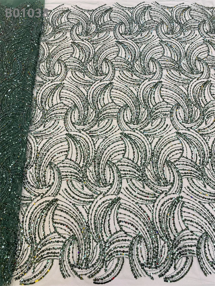 Pink Bead Fabric Embroidery Beads Lace Fabric Mesh Stretch Bead Bridal Lace Laces Fabrics