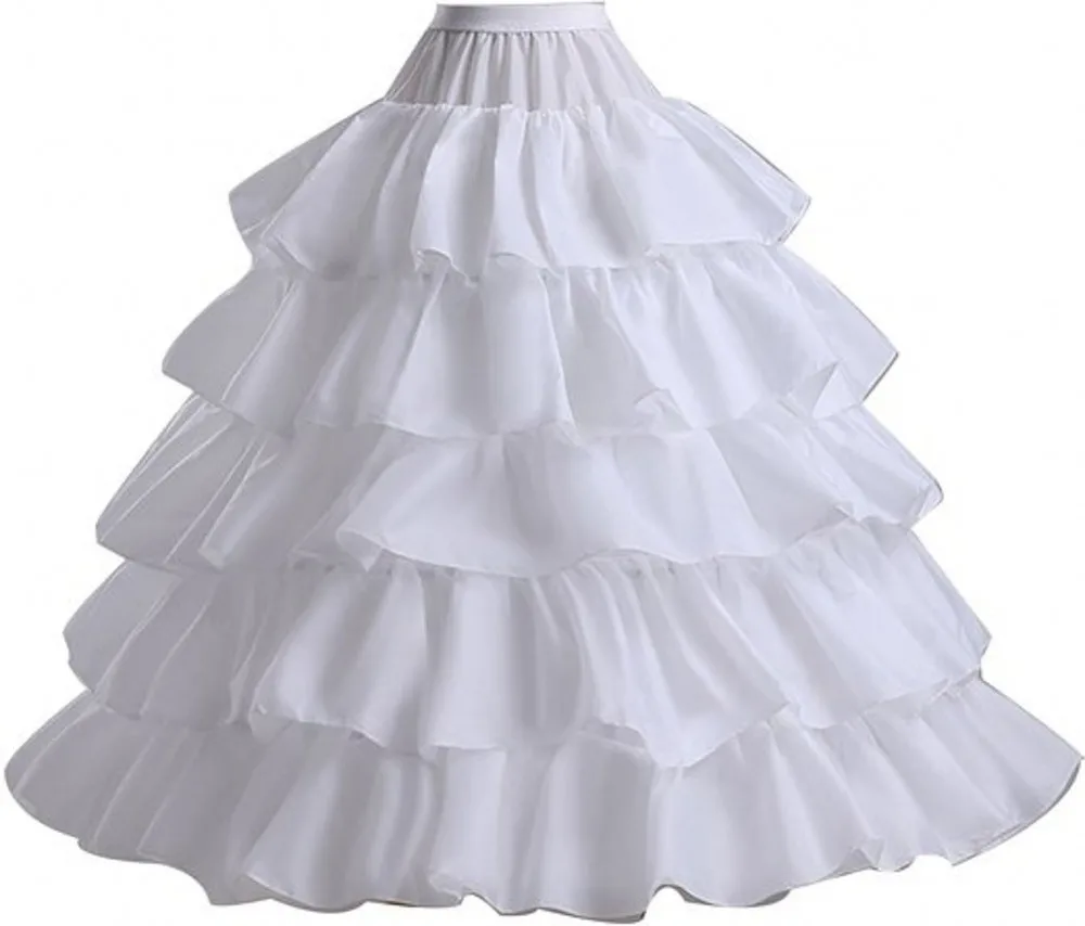 Women Party Dress Petticoat 6 Hoop Underskirt Skirt for Bridal Dress