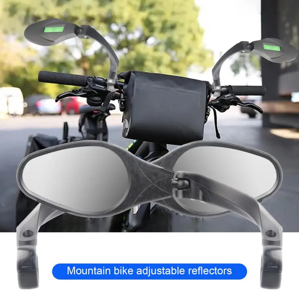 RTS Bike Rearview Mirrors Adjustable Clearer Vision Stainless Steel Mirror 360 Degree Rotatable Handlebar Mirrors for Bicycle