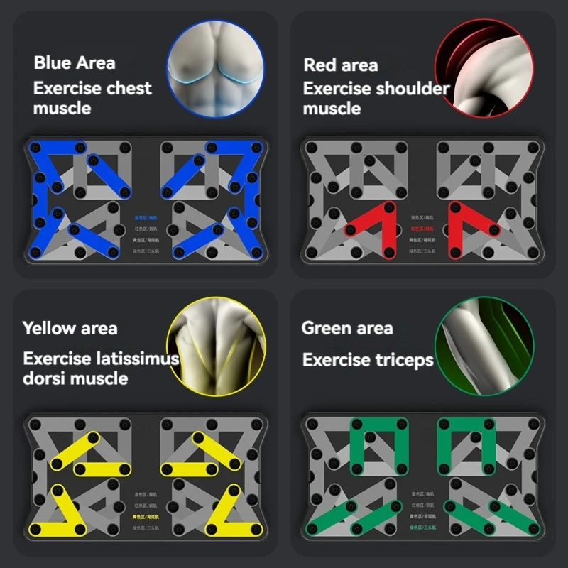 High quality 18 in1 folding durable convenient multi push up rack board system fitness workout outdoor indoor