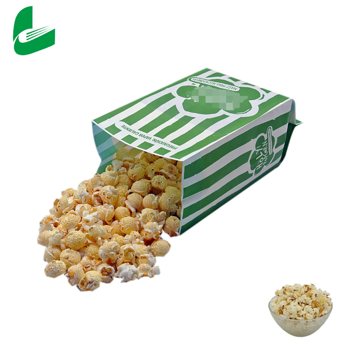 Huafeng logo customized  kraft microwave popcorn paper bag for food packaging