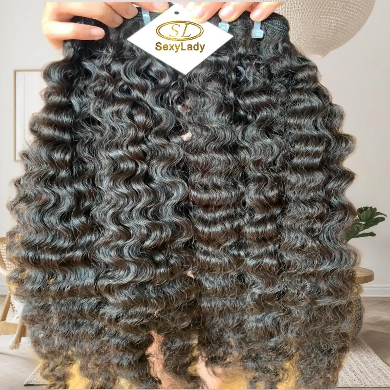 High Quality Burmese Curly Hair Tresses Twisted Deep Curls Burmese Bundles Indian Hair Human