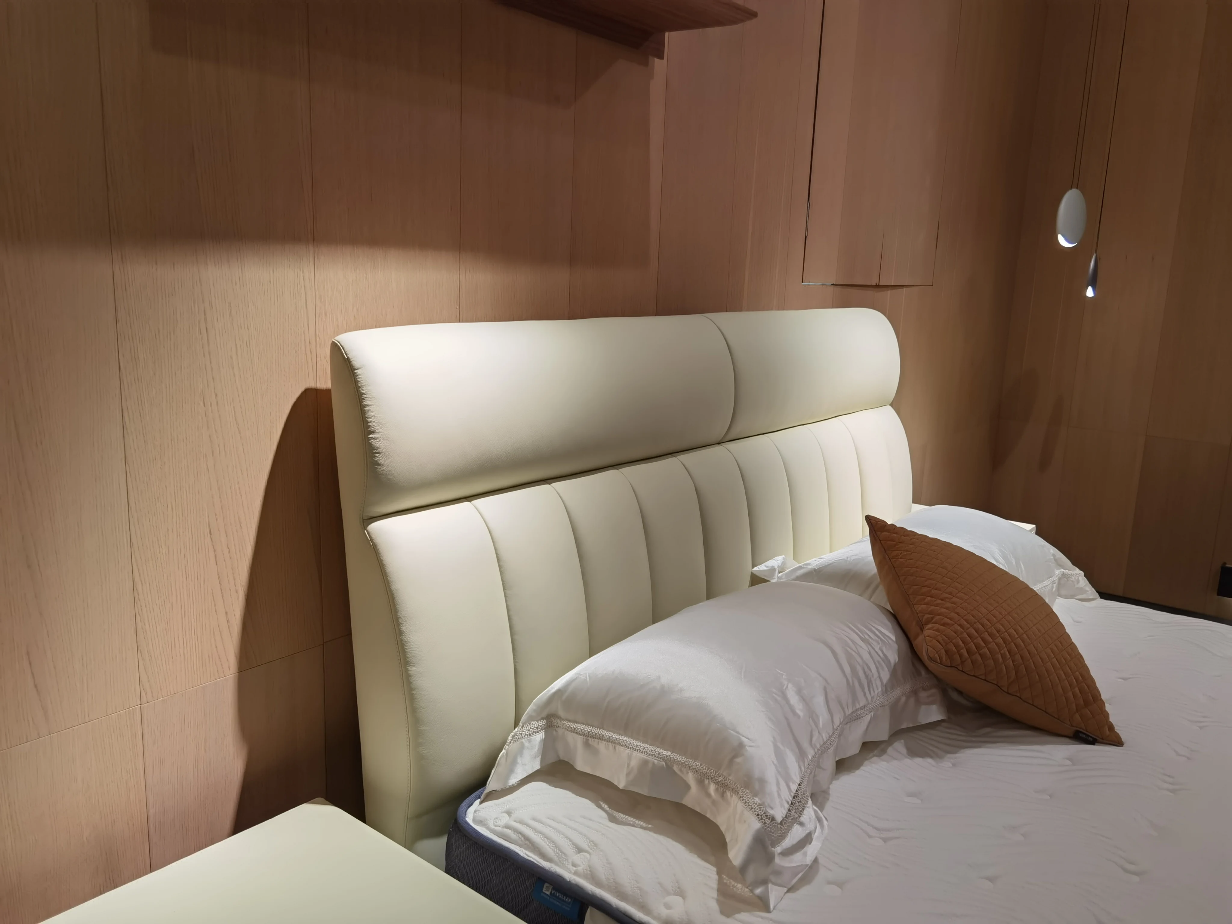 exclusive luxury italian double queen size white wood frame leather upholstered bed with storage