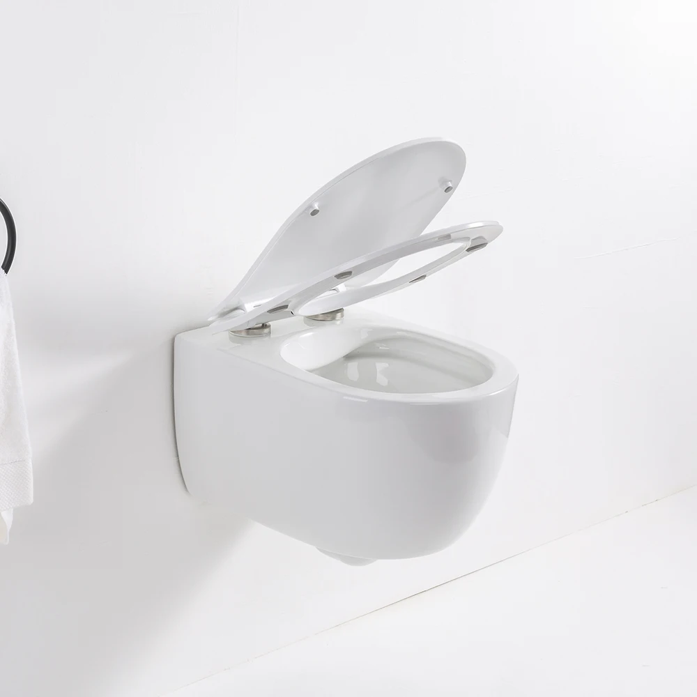 Sanitary ware one piece ceramic toilet wc water closet wall hung bathroom toilet rimless toilet bowl with cistern