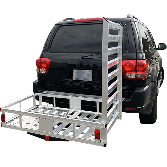 2024 Custom Truck Trailer Vans Hitch Mounted Rear Luggage Carrier Foldable Truck Cargo Storage Box