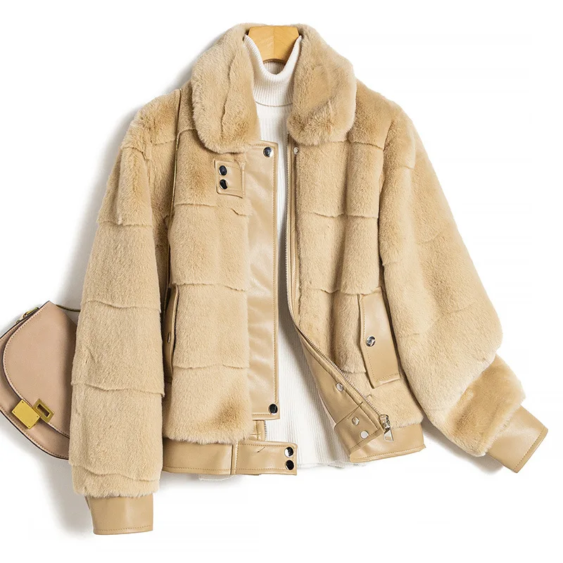 Imitation sable fur coat female winter 2021 new fur all-in-one high sense of small fragrance wind coat