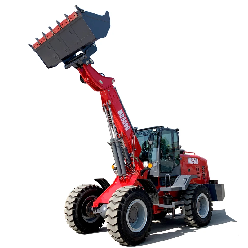 Compact wheel loader telescopic arm mini front end wheel loader 2.5ton