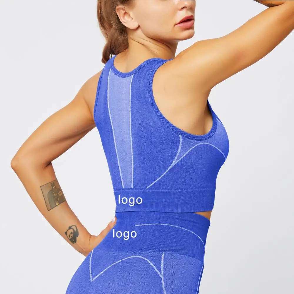
2020 Yoga Apparel Wholesale Crop Top Gym Seamless Activewear Yoga Gym Yoga Sport Seamless Crop Top Tank Top Woman 
