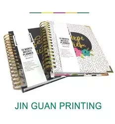 Can Custom Printing Spiral Paper Note Book Diary Journal Agenda Weekly Monthly Organizer Planner Notebook