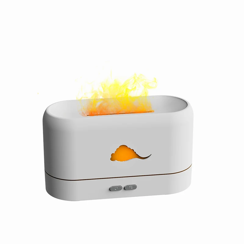 Personal USB C Essential Oil Aromatherapy Aroma Diffuser Cool Mist H2o Ultrasonic Air Flame Humidifier With 3D Fire LED Light