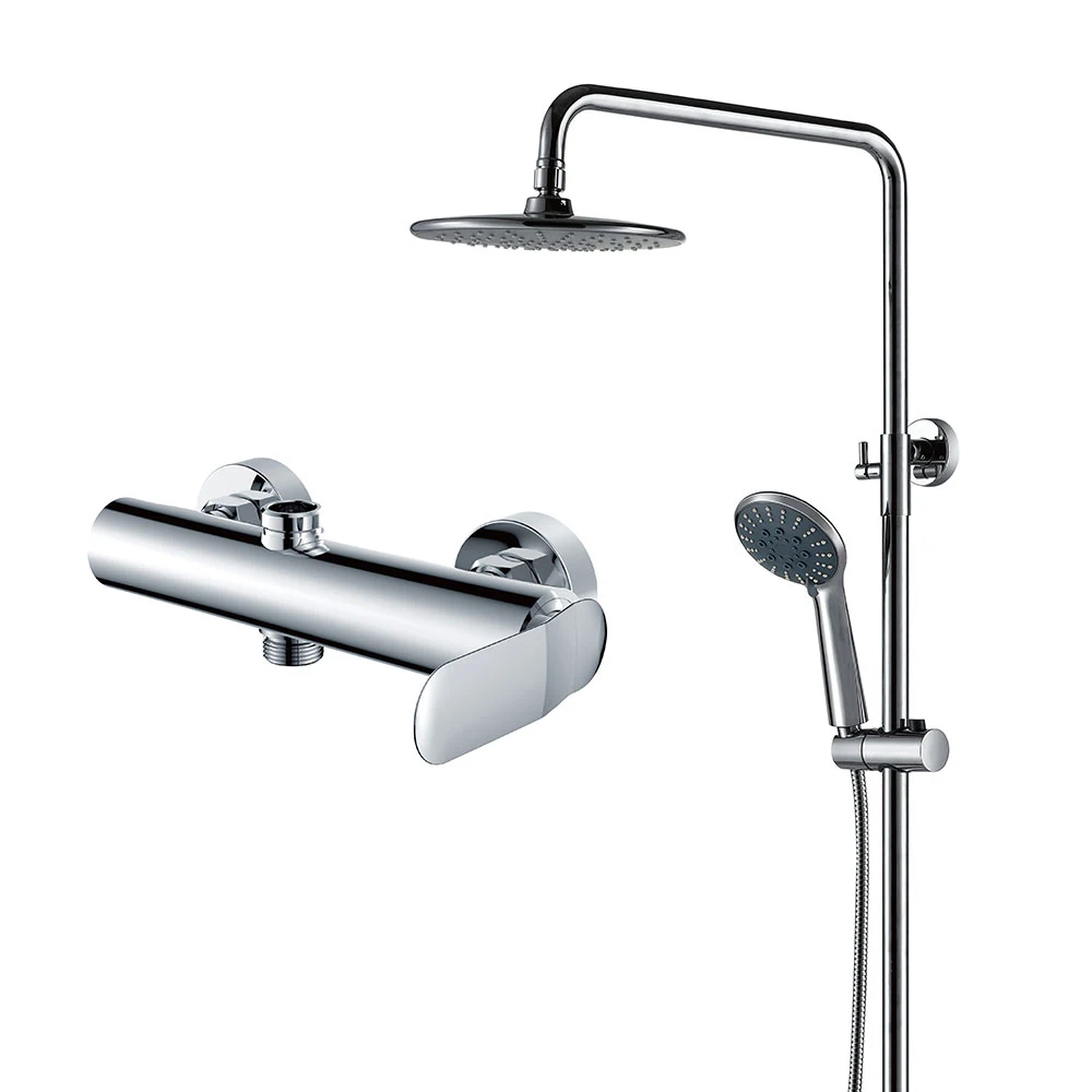 Health copper polished complete bathroom sets faucet shower mixers luxury shower set