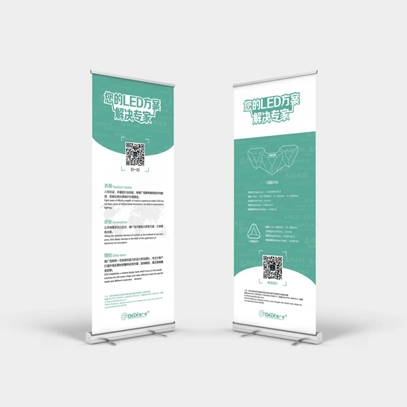 Custom Advertising Aluminum Roll Up Banner Portable Retractable Pull Up Banner Display Roll Up Stand