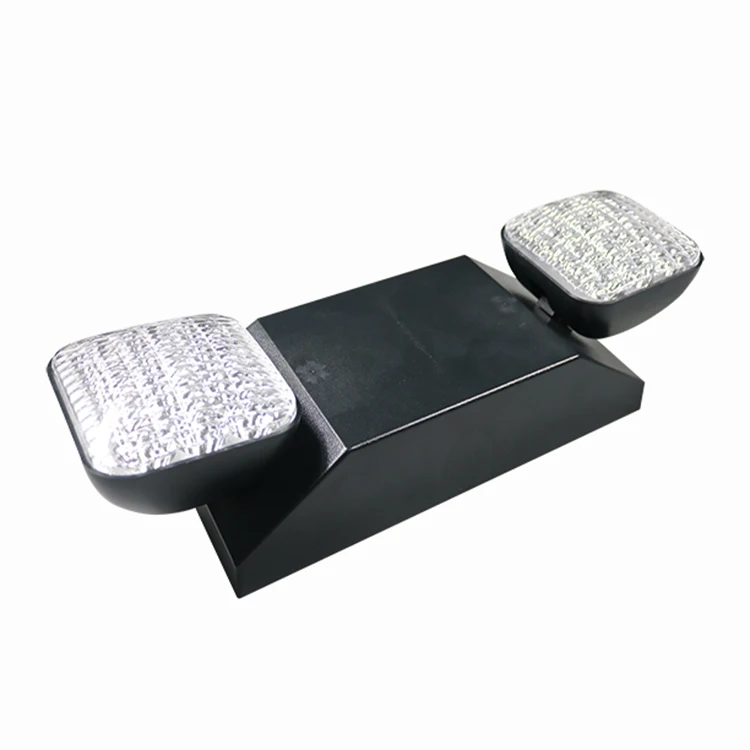 Black body CEC T20 Qualified 120-277V LED Emergency Exit Lighting Fixtures with 2 LED Heads and Back Up Batteries