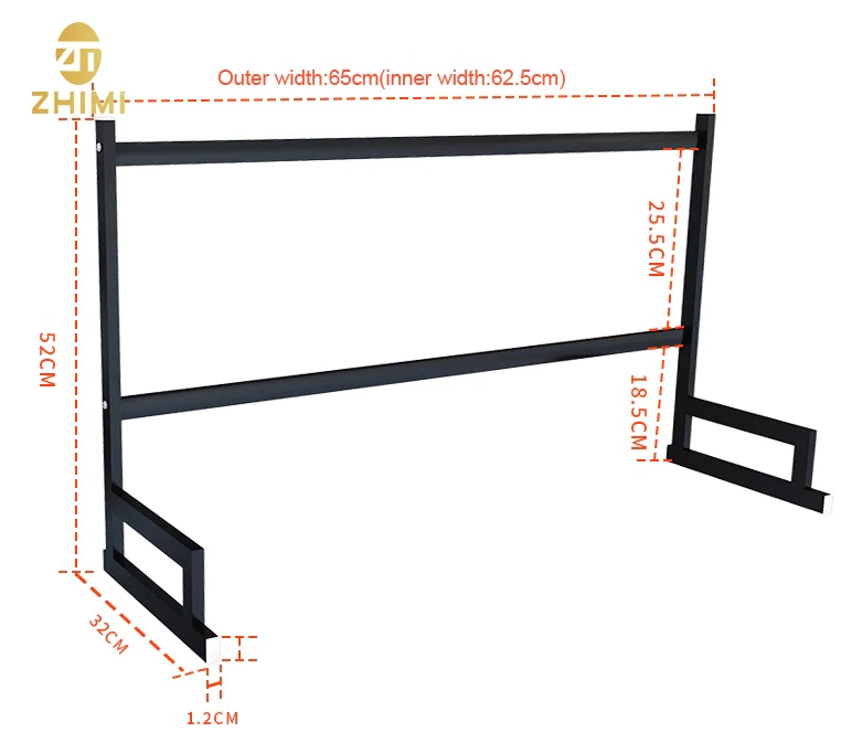 
Factory Hot Sale 2 Tiers Black Stainless Steel Home Kitchen Plate Drying Storage 65cm Over Sink Dish Drainer Rack 