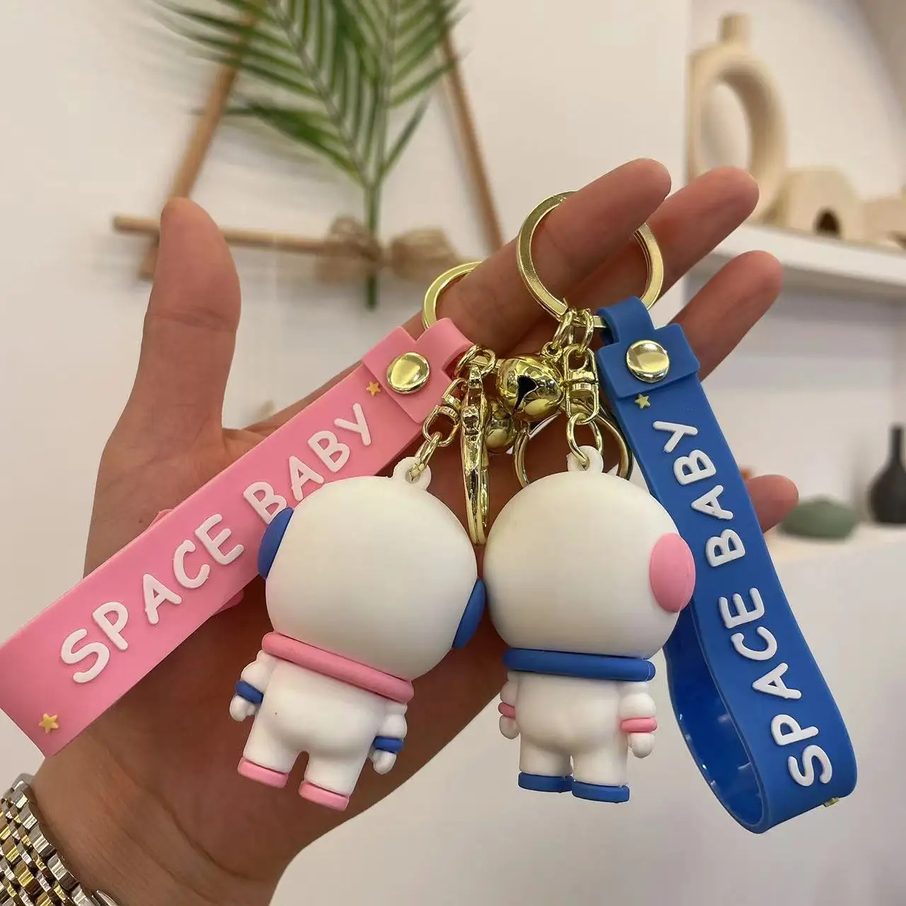 Creative Personalized Silicone Keychain Cute Cartoon Space Animal Doll Bag Pendant Key Chains
