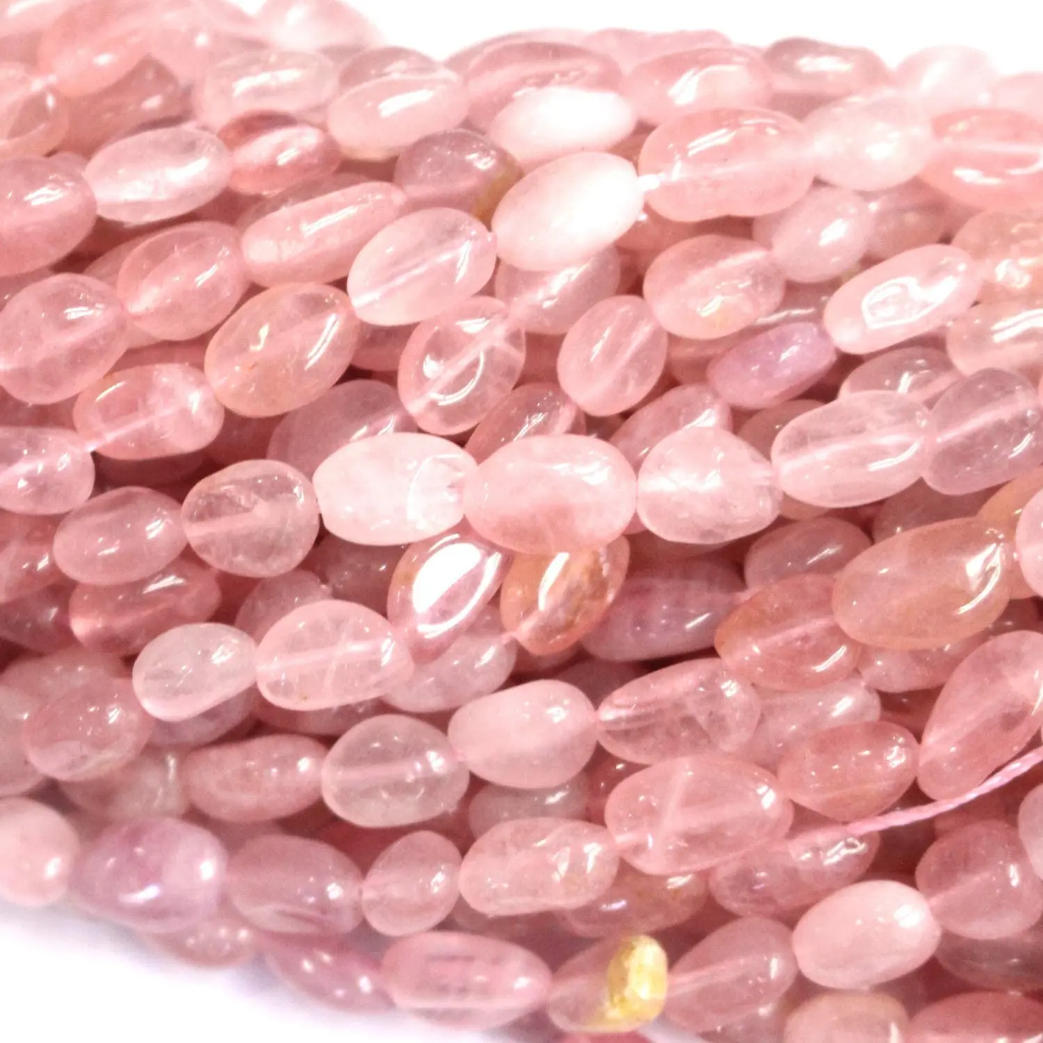 Natural Rose Quartz Gemstone Beads Nuggets Free Size Chips Semi Precious Beads for DIY Jewerly Making Beads