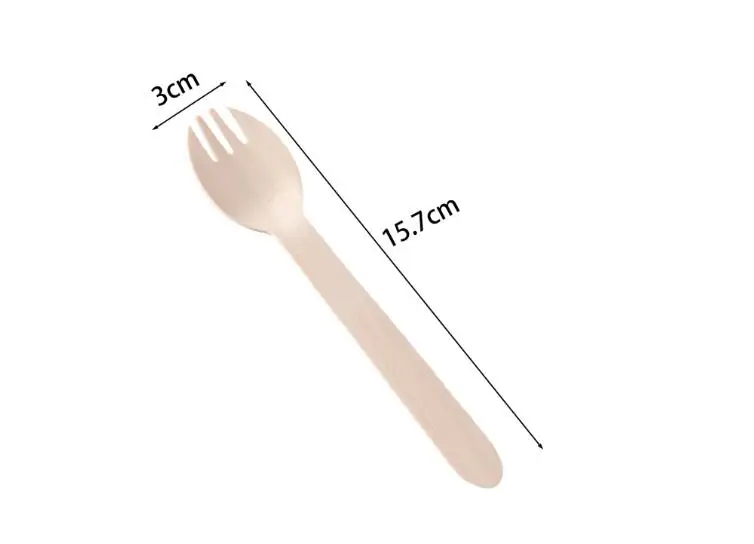 Environmentally Friendly Degradable Portable Birch Wood Cutlery Set Wooden Spoon Knives Fork for Restaurants Food Serving
