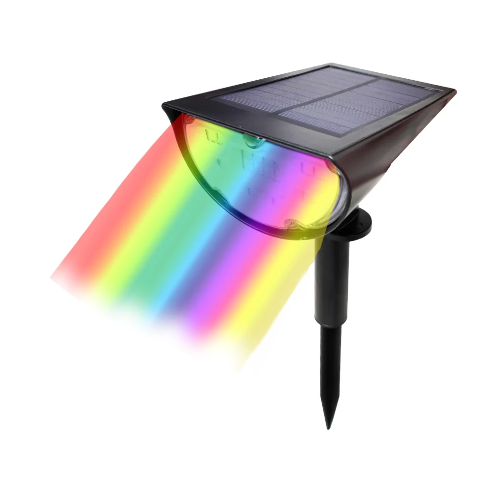 
 Новое обновление 16 LED RGB Colorchanging 2-в-1 Способы установки беспроводной открытый солнечный пейзаж прожекторы с 7 цветовых режимов  
