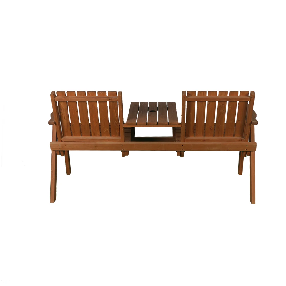 Chinese manufacturer supply lounge comfy chairs outdoor patio wooden garden double chair