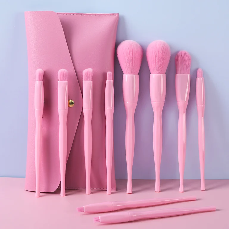 Individual Travel Luxe Personalized Fluffy 2022 New Vendor Sample Rose Kit Makeup Brush Professionally