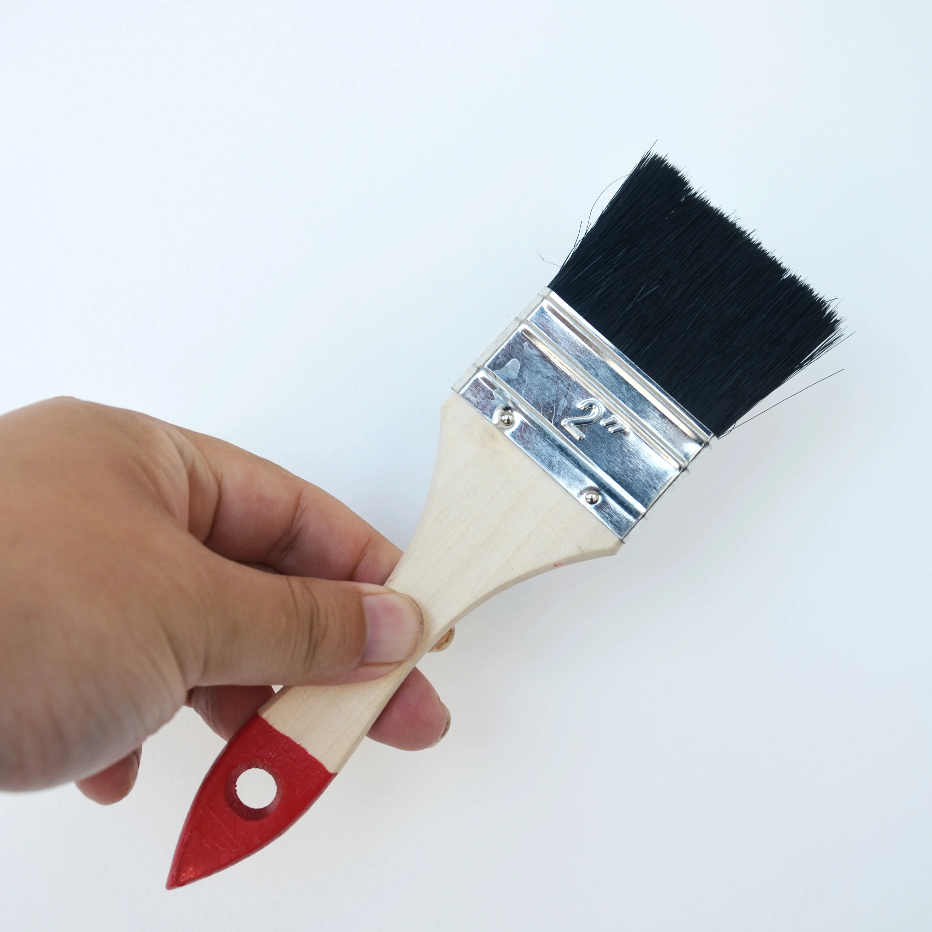 Flat Paint Brushes Wooden Handle Painting Brush Flat Bristle Paint Brush