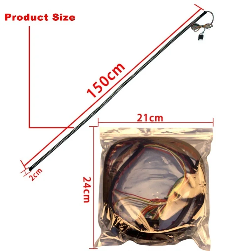 LED Strip Tailgate Light Bar Reverse Brake Alarm Turn Signal Taillight For Chevy Ford Dodge Truck Trailer