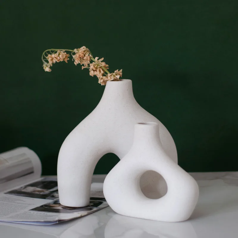 Customized Flower Arrangement Set Creative Alien Ceramic Vase For Home Decoration