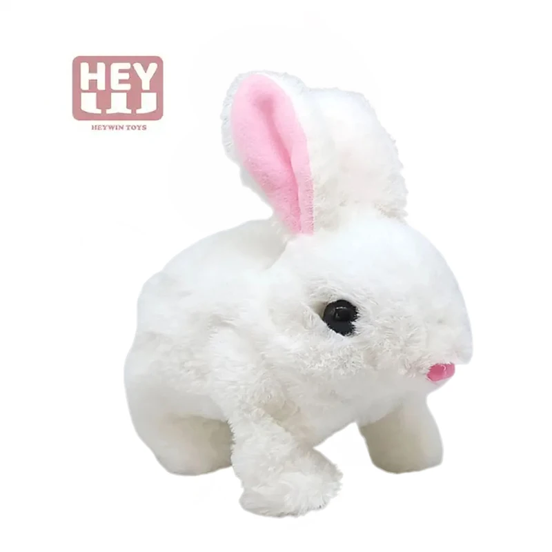 HEYWIN CUSTOM SERVICE  Plush toys  Electronic Walking Toy Bunny,  Tail Wagging, Stuffed toys Rabbit   (M-C026)