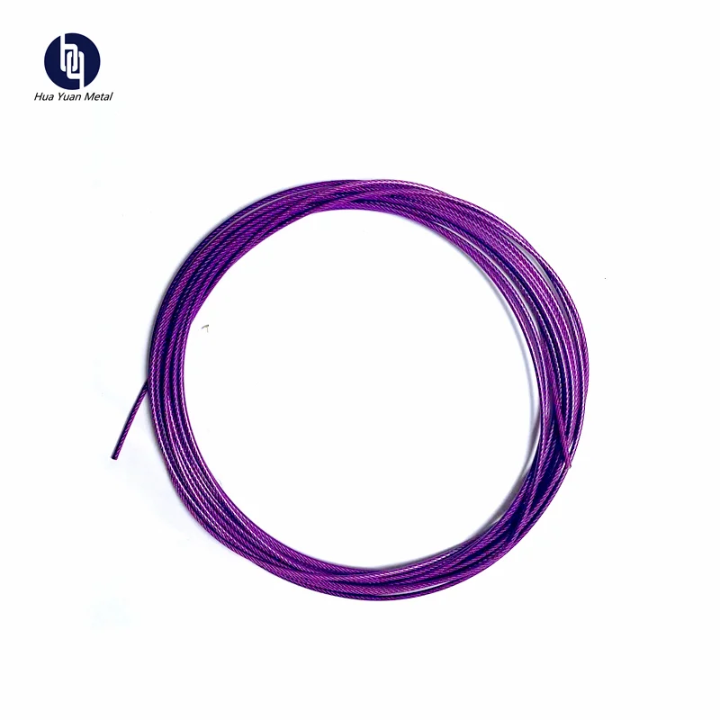 Durable Nylon Pvc Plastic Coated Steel Wire Rope For Safety