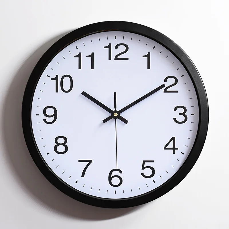 12-Inch 30cm Luminous Wall Clock Bedroom Silent Home Living Room Clock Wall Hanging Simple Quartz Clock Wood