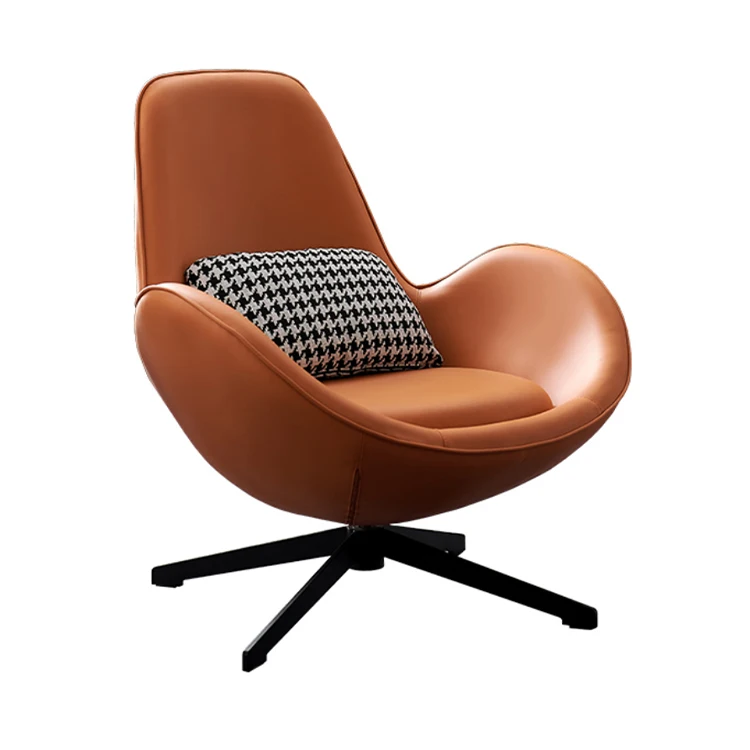 Wholesale light luxury rotating single sofa chair modern minimalist living room balcony lazy leisure swivel chair