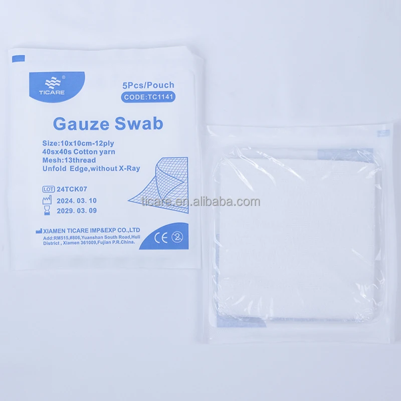 Sterile Medical Absorbent Surgical 100% Cotton Sterile Gauze Swab Sponge