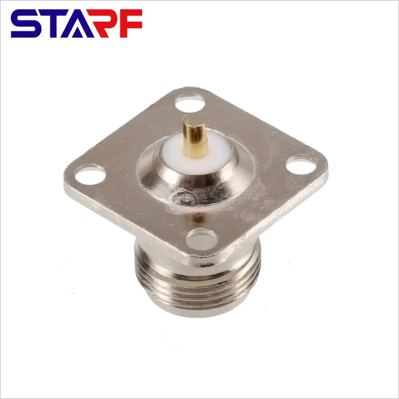 STARF Brass Type N Female 4 Hole Flang Solder cup Mount N Connector Ampheno 172119 082-24 082-97-RFX
