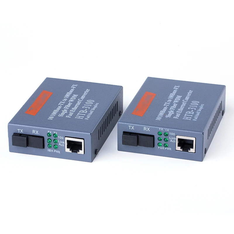 Горячая распродажа! HTB-3100 AB 25 км передатчик эфирной сети с медиумом 10/100 м волоконно-оптический трансивер RJ45/SC