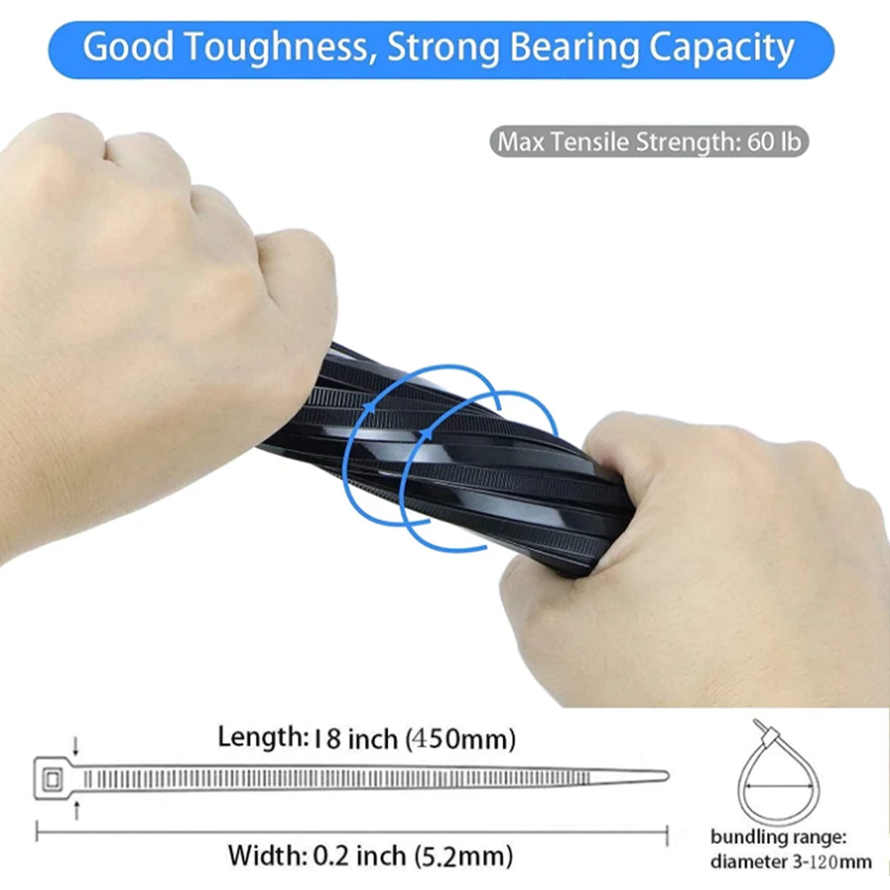 Factory Nylon 66 Pa 66 Material Plastic Nylon Cable Tie Supplier Releasable Cable Clamp Wire Tie