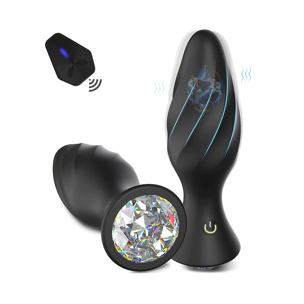 Hot sale Remote Control Luminous Vibrating Butt Plug APP Anal Plug Anal Beads Prostate Massager Jeweled Anal Vibrator