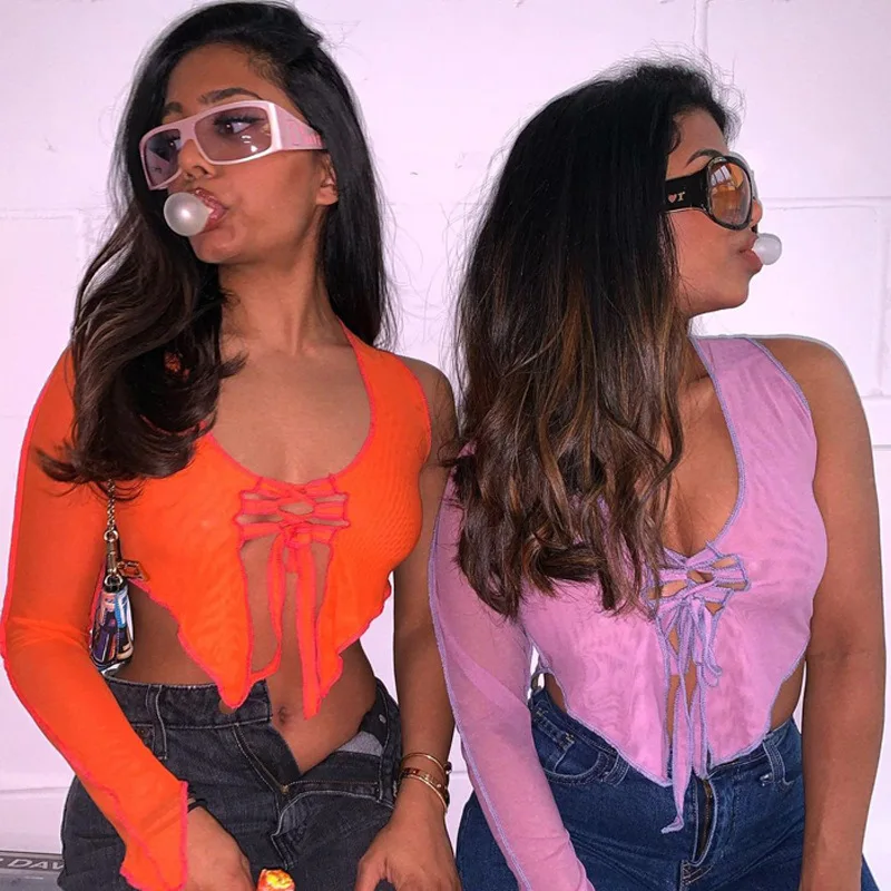 2022 Hot Selling Designer Irregular Fashionable Sexy Hollow Shirt Ladies Blouses And Women Tops Plain Crop Top