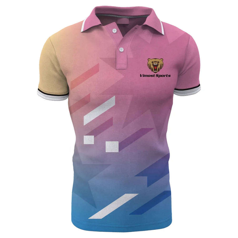 Custom bowling polo shirts fashion design zipper bowling polo jerseys short sleeves polo sublimation printing