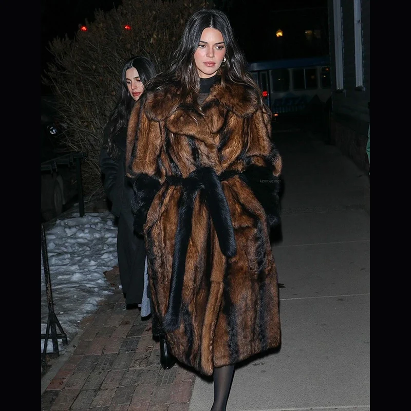 DiZNEW2024 Новые осенне-зимние продвинутые норковые волосы для защиты окружающей среды пушистые средней длины густые Теплые Волосы